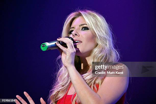 Mollie King of The Saturdays performs at Girlguiding UK's Big Gig at Wembley Arena on October 17, 2009 in London, England.