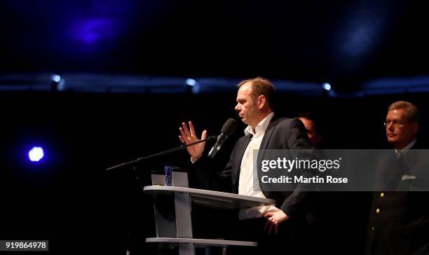 Bernd Hoffmann attends the Hamburger SV General Assembly at Kuppel on February 18, 2018 in Hamburg, Germany.