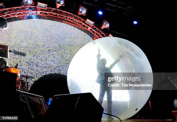 Wayne Coyne of The Flaming Lips performs as part of the Treasure Island Music Festival on October 18, 2009 in San Francisco, California.