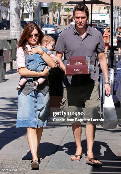 Alyson Hannigan, Satyana Denisof and Alexis Denisof sighting in Beverly Hills on October 18, 2009 in Los Angeles, California.