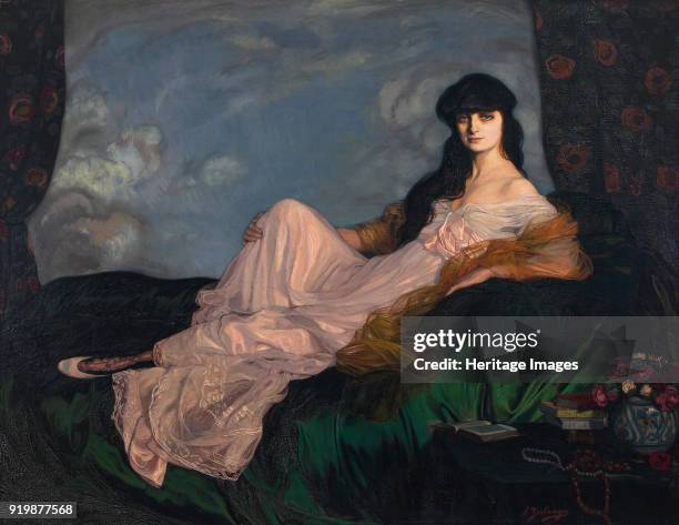 Portrait of Anna-Elisabeth, Comtesse Mathieu de Noailles , 1913. Found in the collection of Museo de Bellas Artes de Bilbao.Fine Art Images/Heritage...