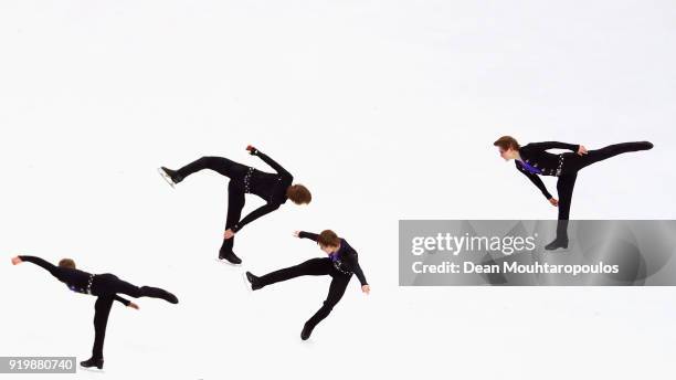 Mikhail Kolyada of Olympic Athlete from Russia competes during the Men's Single Free Program on day eight of the PyeongChang 2018 Winter Olympic...