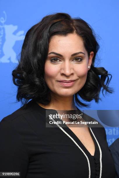 Lidia Danis poses at the 'Genesis' photo call during the 68th Berlinale International Film Festival Berlin at Grand Hyatt Hotel on February 18, 2018...