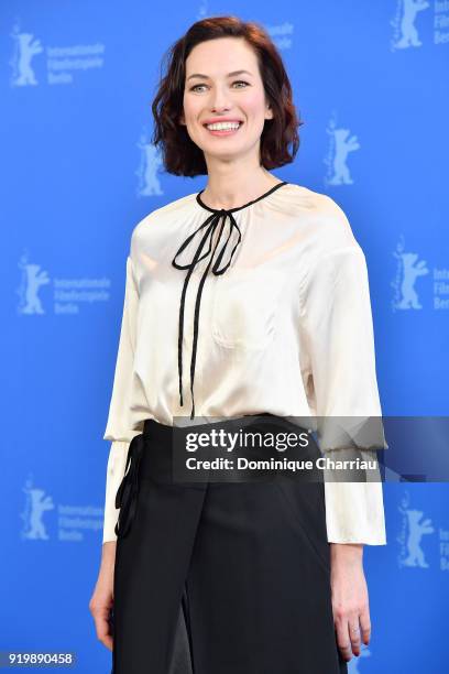 Anna Marie Cseh poses at the 'Genesis' photo call during the 68th Berlinale International Film Festival Berlin at Grand Hyatt Hotel on February 18,...