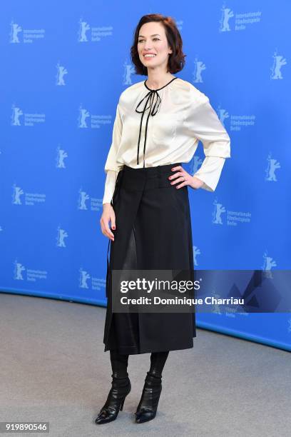 Anna Marie Cseh poses at the 'Genesis' photo call during the 68th Berlinale International Film Festival Berlin at Grand Hyatt Hotel on February 18,...