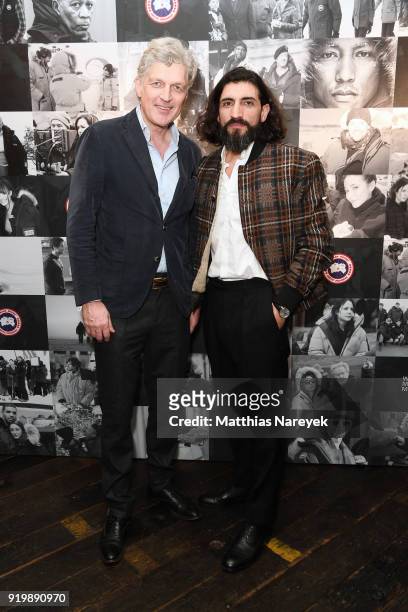 Christoph Fisser and Numan Acar attend the Studio Babelsberg Night X Canada Goose on the occasion of the 68th Berlinale International Film Festival...
