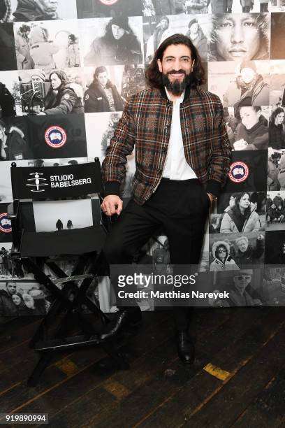 Numan Acar attend the Studio Babelsberg Night X Canada Goose on the occasion of the 68th Berlinale International Film Festival at Soho House on...