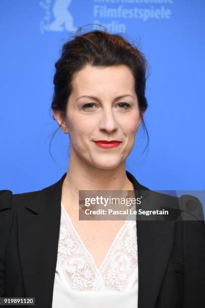 Andrea Taschler poses at the 'Genesis' photo call during the 68th Berlinale International Film Festival Berlin at Grand Hyatt Hotel on February 18,...
