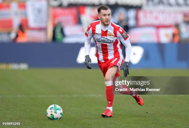 Marcel Hartel of 1 FC Union Berlin during the second Bundesliga match between Eintracht Braunschweig and Union Berlin on February 18, 2018 at...