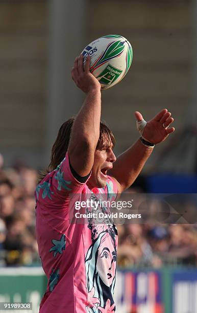 Dimitri Szarzewski of Stade Francais pictured during the Heineken Cup match between Bath and Stade Francais at the Recreation Ground on October 18,...