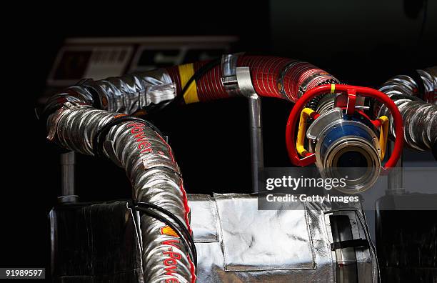 Refuelling hose is seen during the Brazilian Formula One Grand Prix at the Interlagos Circuit on October 18, 2009 in Sao Paulo, Brazil.