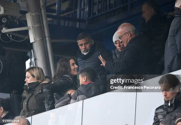 Ludivine Kadri Sagna, wife of Bacary Sagna, during the serie A match between Benevento Calcio and FC Crotone at Stadio Ciro Vigorito on February 18,...