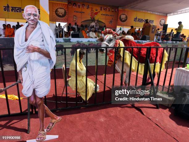 Cow Activist participate in Gau Mata Pratishtha Aandolan, a maha rally to declare cow as the mother of Nation by Gau Ganga Kripakanshi Gopal Mani...