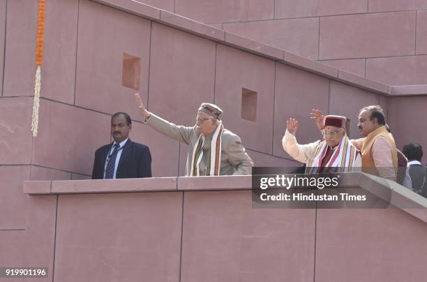 Senior BJP Leader LK Advani and Murli Manohar Joshi visit BJP Headquarter inaugurated by Prime Minister Narendra Modi at 6-A, Deen Dayal Upadhyay...