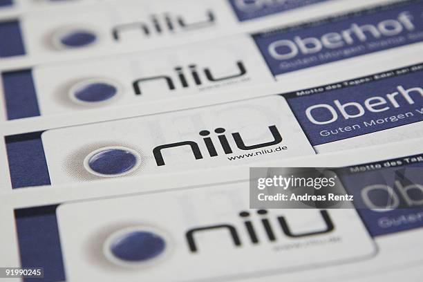 In this photo illustration the world's first individualised newspaper Niiu is pictured on a table on October 19, 2009 in Berlin, Germany. On November...