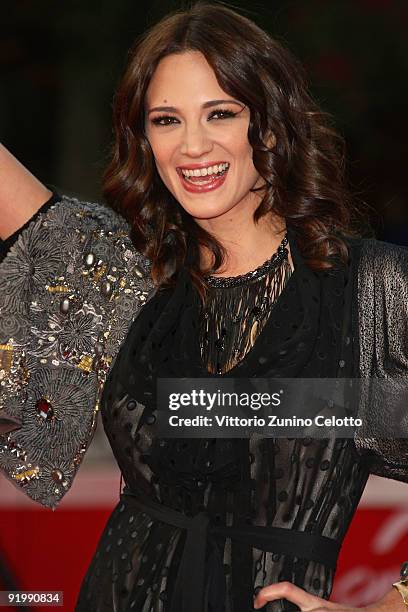 Actress Asia Argento attends the 'Dream Rush' Premiere during day 5 of the 4th Rome International Film Festival held at the Auditorium Parco della...