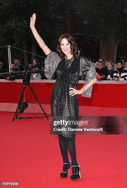 Actress Asia Argento attends the "Dream Rush" Premiere during day 5 of the 4th Rome International Film Festival held at the Auditorium Parco della...
