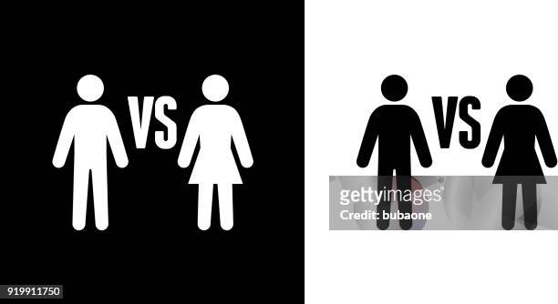 man versus woman. - versus stock illustrations
