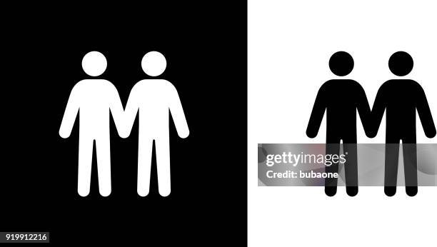 ilustrações, clipart, desenhos animados e ícones de dois homens cada um amam o outro casal gay. - igualdade no casamento