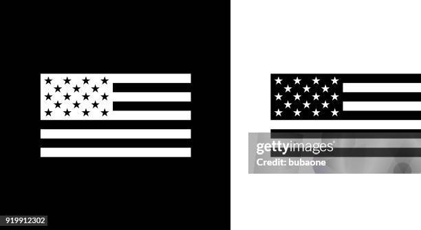 usa flag. - usa flag black and white stock illustrations