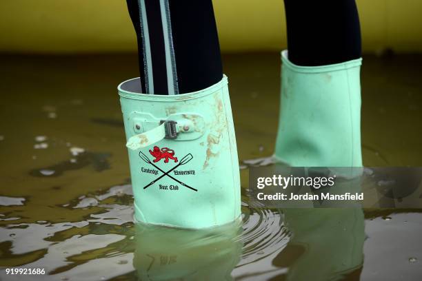 Cambridge University Hunter Wellington' during the Boat Race Trial race between Cambridge University Boat Club and University of London on February...