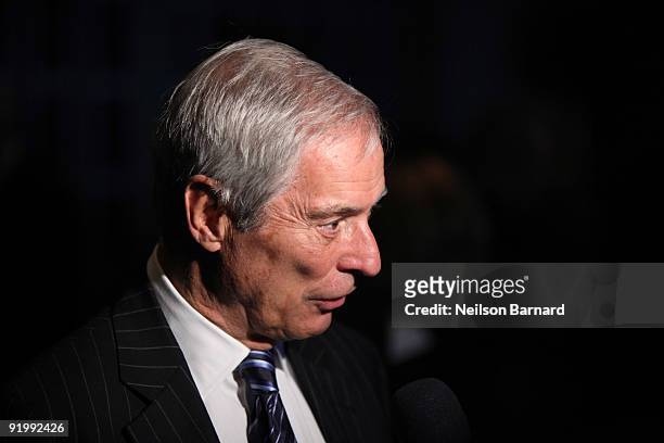 News correspondent Bob Simon attends a memorial for Don Hewitt at Jazz at Lincoln Center on October 19, 2009 in New York City.