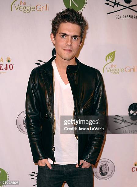 Actor Josh Henderson attends the "Whale Wars" and the Sea Shepherd Conservation Society event on October 17, 2009 in Hollywood, California.