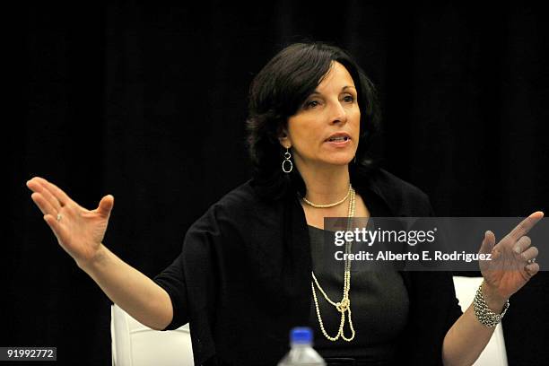 President of Dick Clark Productions Orly Adelson speaks during the Keynote Conversation at the Variety Entertainment and Technology Summit at Digital...