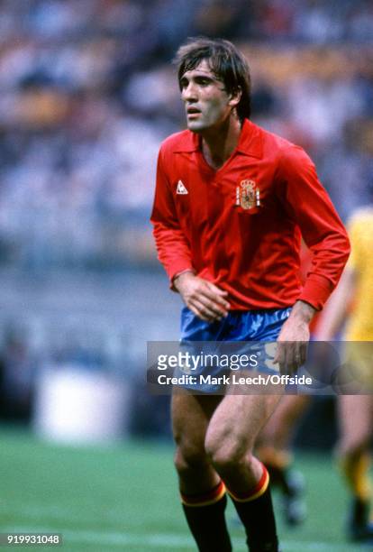 June 1984 Saint-Etienne, European Football Championships ; Spain v Romania, Andoni Goikoetxea of Spain .