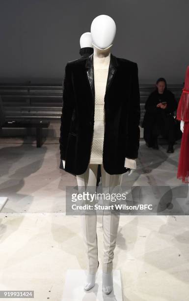 Design at the Jens Laugesen presentation during London Fashion Week February 2018 at 180 The Strand on February 18, 2018 in London, England.