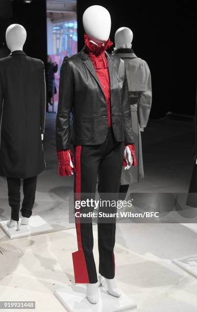 Design at the Jens Laugesen presentation during London Fashion Week February 2018 at 180 The Strand on February 18, 2018 in London, England.