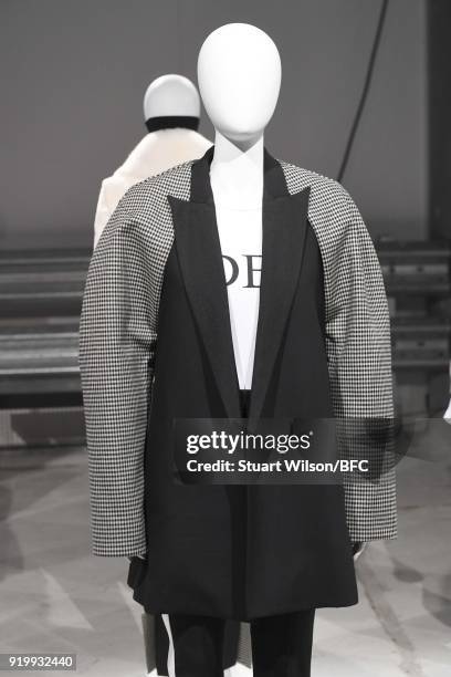 Design at the Jens Laugesen presentation during London Fashion Week February 2018 at 180 The Strand on February 18, 2018 in London, England.