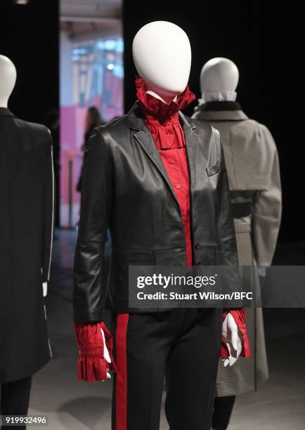 Design at the Jens Laugesen presentation during London Fashion Week February 2018 at 180 The Strand on February 18, 2018 in London, England.