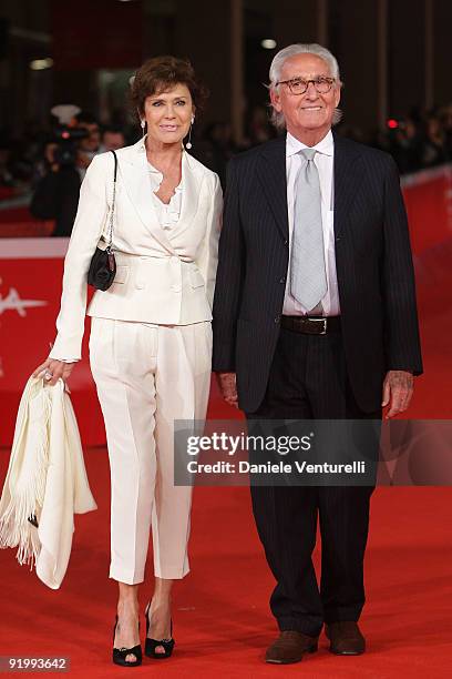 Actress Corinne Clery and Beppe Ercole attend the 'Christine, Cristina' Premiere during day 5 of the 4th Rome International Film Festival held at the...