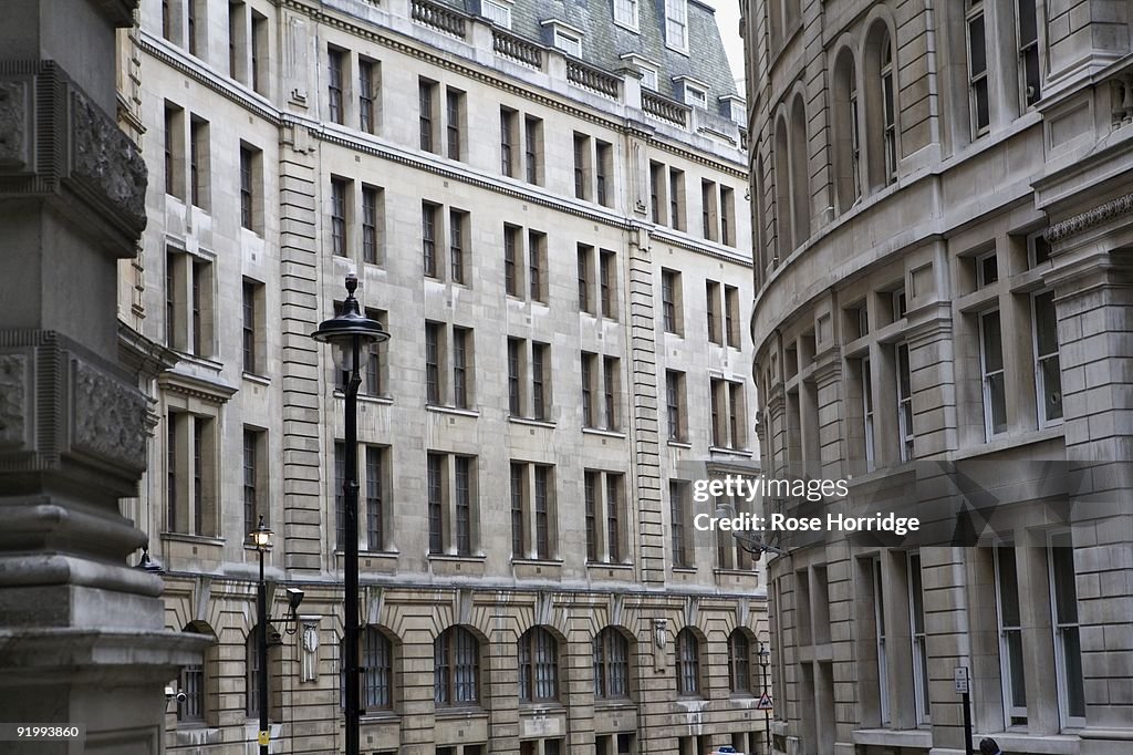 Great Britain, England, London, old buildings close together, close-up