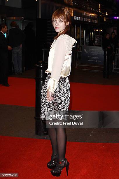 Antonia Campbell-Hughes attends the screening of 'Bright Star' during The Times BFI London Film Festival at Odeon Leicester Square on October 19,...
