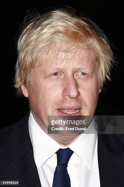 Mayor of London Boris Johnson attends the screening of 'Bright Star' during The Times BFI London Film Festival at Odeon Leicester Square on October...