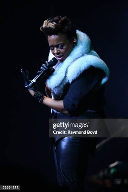 Chrisette Michele performs at the United Center in Chicago, Illinois on October 08, 2009.