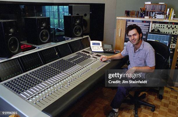 Dweezil Zappa poses for a portrait in his home recording studio in Los Angeles, California on June 27, 2003.