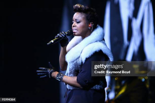 Chrisette Michele performs at the United Center in Chicago, Illinois on October 08, 2009.