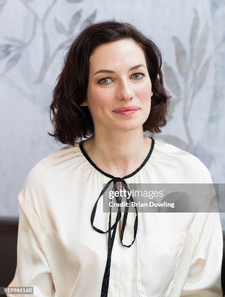 Actress Anna Marie Cseh poses at the 'Genesis' portrait session during the 68th Berlinale International Film Festival Berlin at Berlinale Palace on...