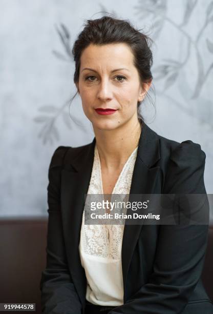 Producer Andrea Taschler poses at the 'Genesis' portrait session during the 68th Berlinale International Film Festival Berlin at Berlinale Palace on...