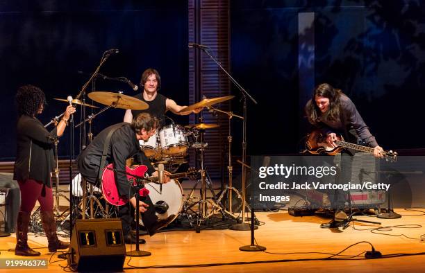 American Blues-Rock group the North Mississippi Allstars perform during the American Byways concert series at Carnegie Hall's Zankel Hall, New York,...
