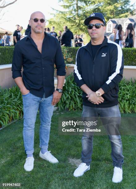 Film producer Michael Baez and director Eif Rivera attend ChaCha The Wave And Jamie Foxx Foundation's 1st Annual Charity Celebrity Basketball Game at...