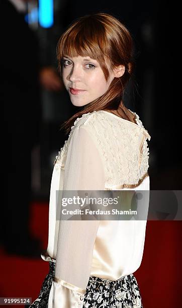 Antonia Campbell-Hughes attends the screening of 'Bright Star' during The Times BFI London Film Festival at Odeon Leicester Square on October 19,...