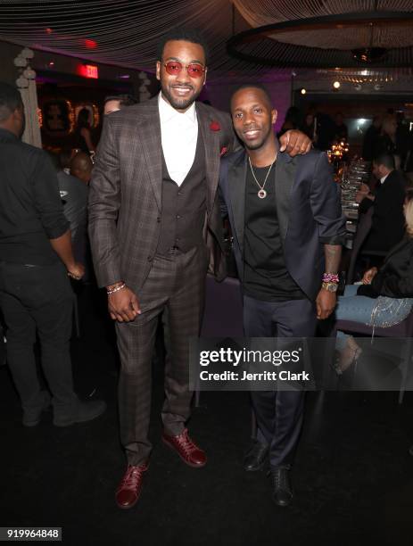 John Wall and Klutch Sports Founder Rich Paul attend the Klutch Sports Group "More Than A Game" Dinner Presented by Remy Martin at Beauty & Essex on...
