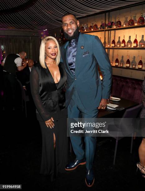 Savannah James and Lebron James attend the Klutch Sports Group "More Than A Game" Dinner Presented by Remy Martin at Beauty & Essex on February 17,...