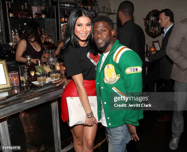 Eniko Hart and Kevin Hart attend the Klutch Sports Group "More Than A Game" Dinner Presented by Remy Martin at Beauty & Essex on February 17, 2018 in...