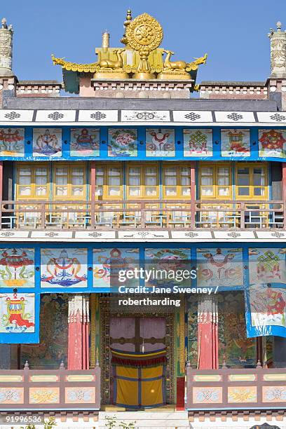 tharpa choling gompa, kalimpong, west bengal, india, asia - kalimpong stock pictures, royalty-free photos & images