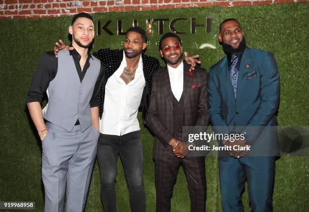 Players Ben Simmons, Tristan Thompson, John Wall and Lebron James attend attends the Klutch Sports Group "More Than A Game" Dinner Presented by Remy...